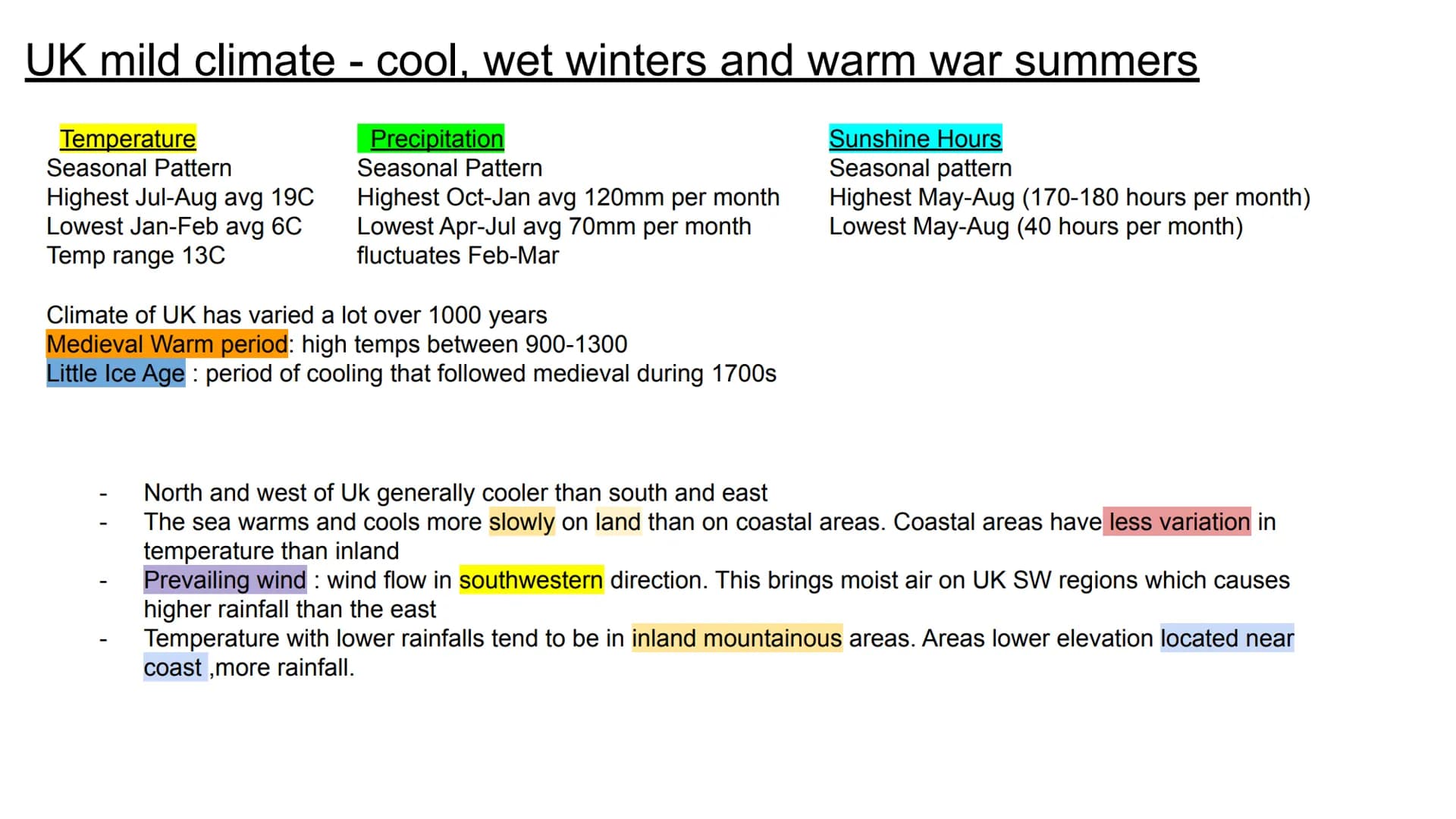 Weather and climate notes Sun heats earth unevenly. Difference in temp causes difference in pressure
Wind blows area of High pressure to Are