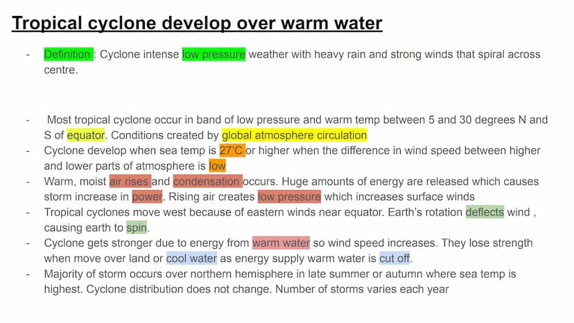 Weather and climate notes Sun heats earth unevenly. Difference in temp causes difference in pressure
Wind blows area of High pressure to Are