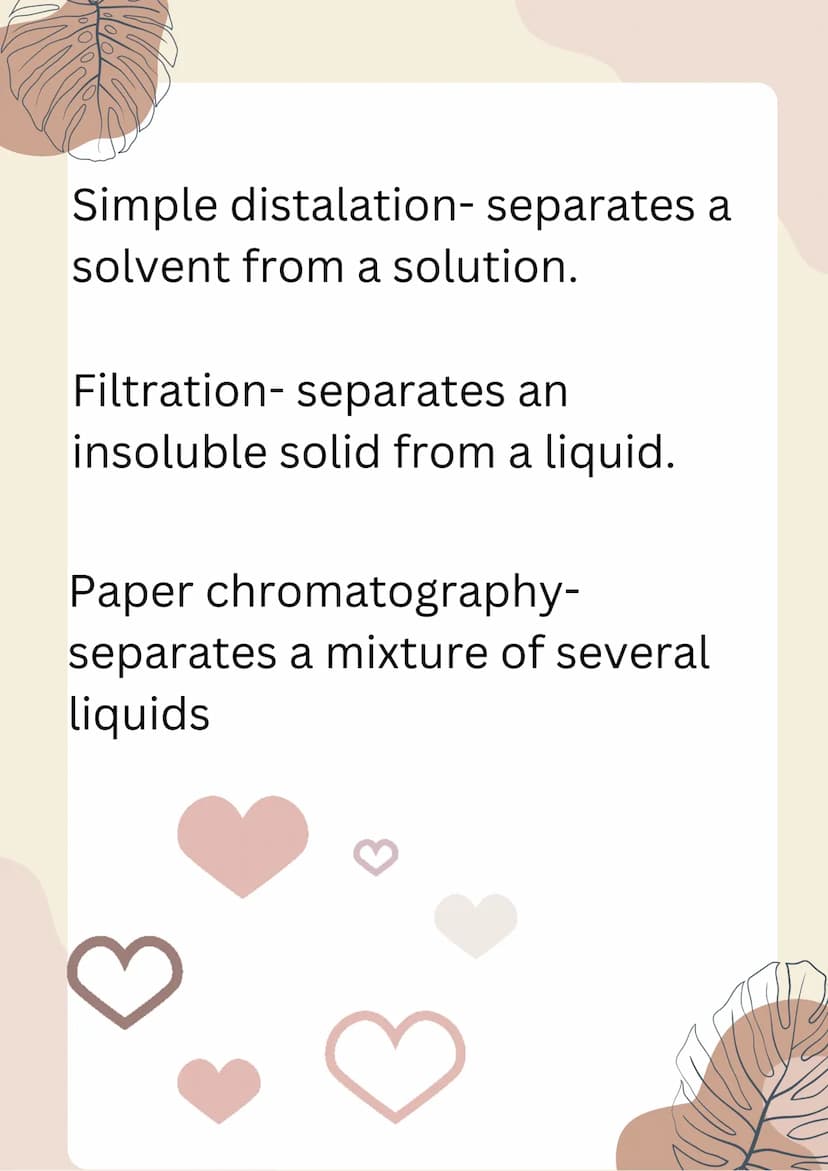 Separating
mixtures
A mixture contains two or
more substances that are not
chemically bonded together,
which means they can be
separated by 