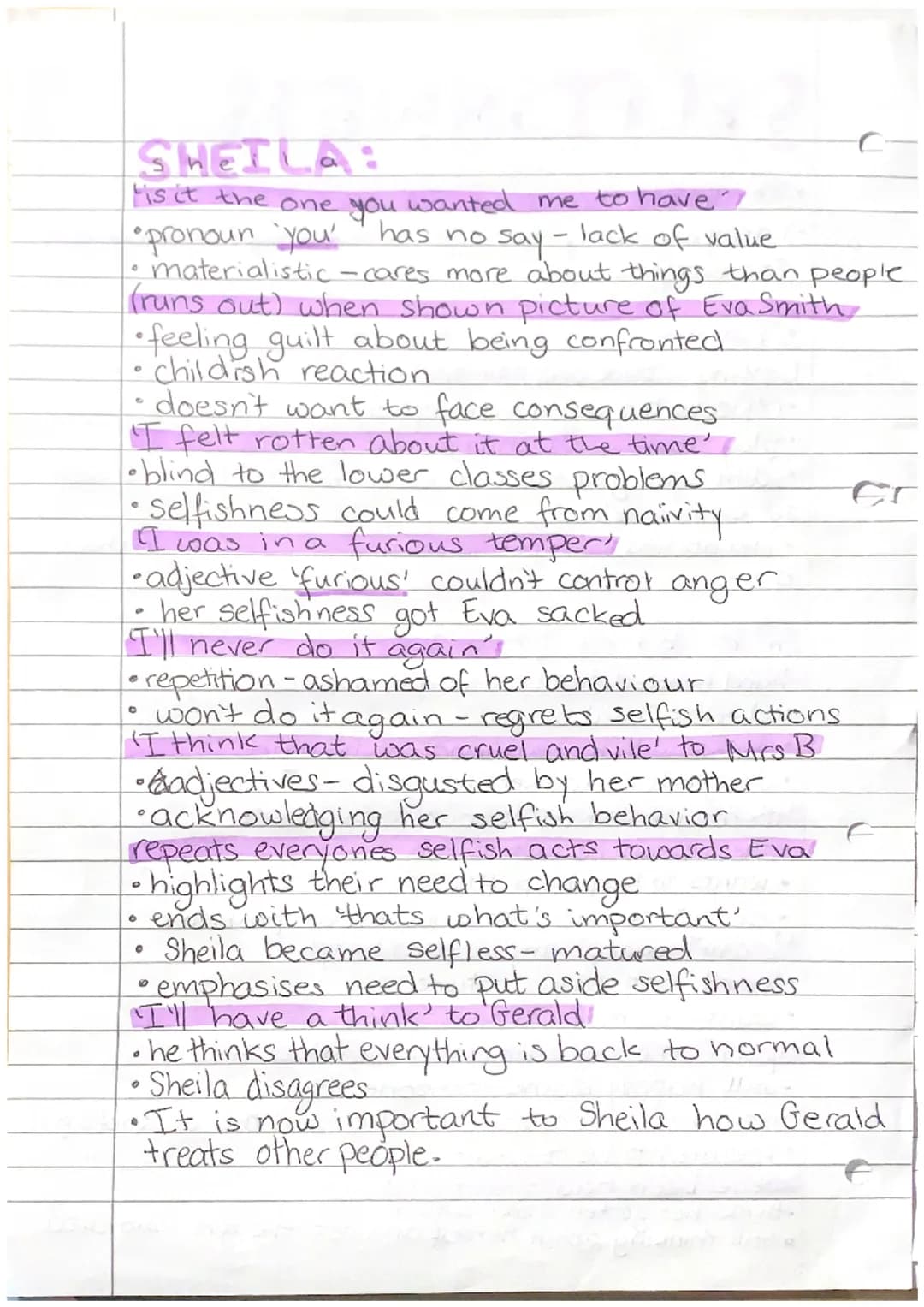 SELFISHNESS
• Key theme throughout the play.
• harmful quality that leads to disastrous consequences.
for everyone
Stage DIRECTIONS:
Lightin