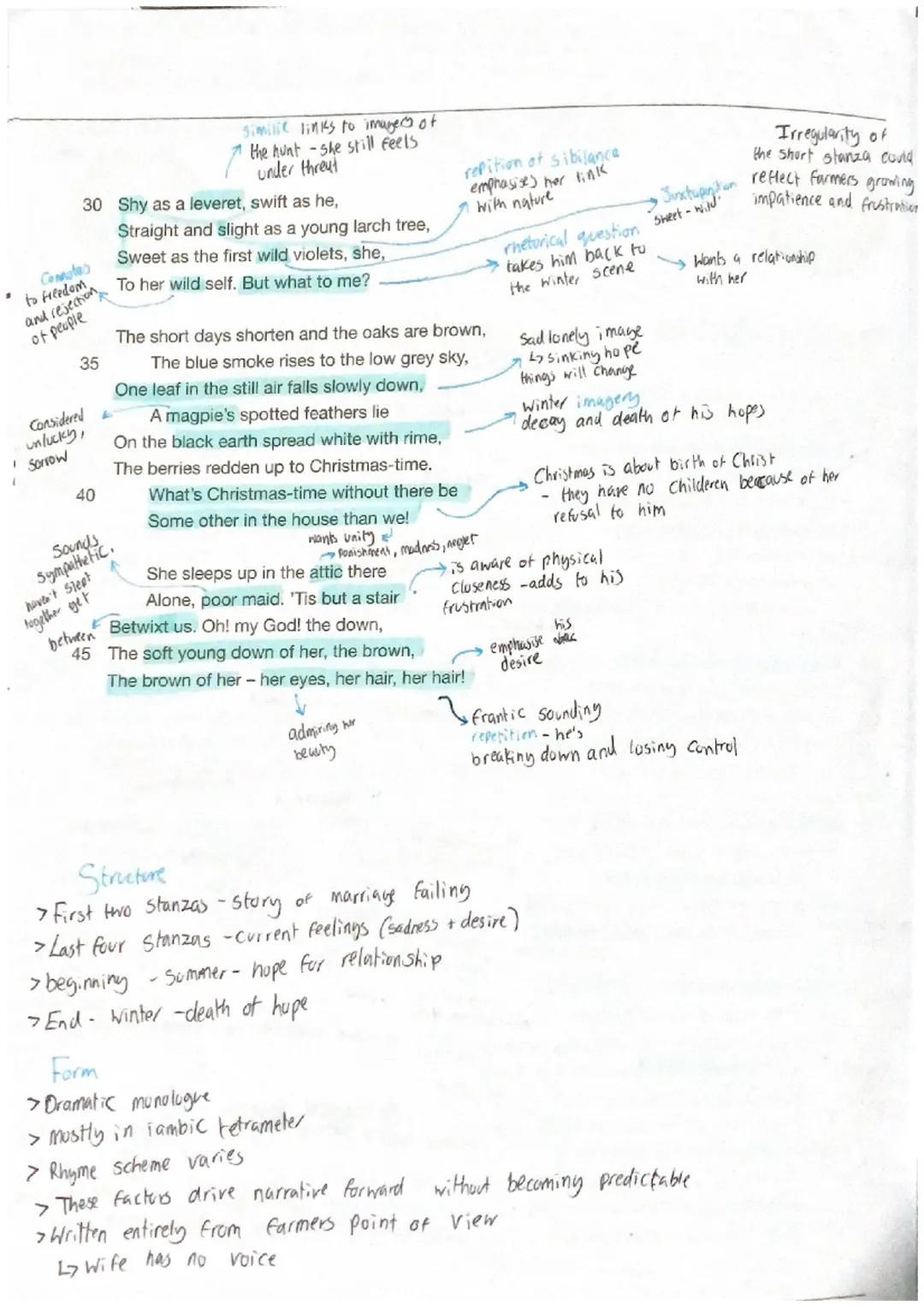 Thes-Seperation, Semantic field of death, griet, nature
Context norious romantic poet who was
1816
Societal Convention throughout
was create