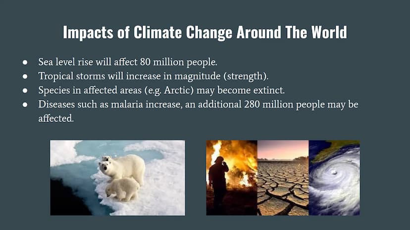 Climate Change and Global Warming
The global climate has been changing since time began and will continue to change
into the future. The Ear