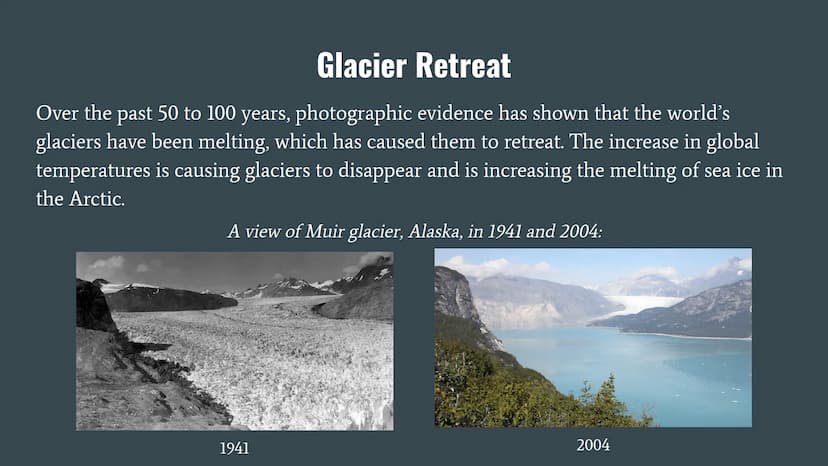 Climate Change and Global Warming
The global climate has been changing since time began and will continue to change
into the future. The Ear
