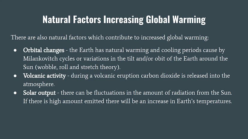Climate Change and Global Warming
The global climate has been changing since time began and will continue to change
into the future. The Ear
