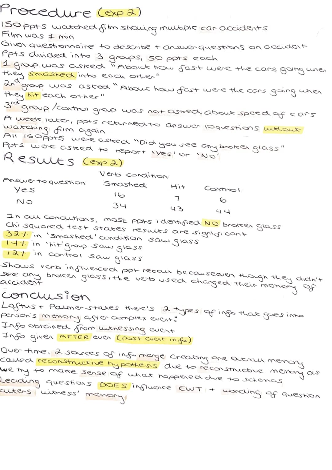 How Questions Change What You Remember: Loftus and Palmer's Car Crash Experiment