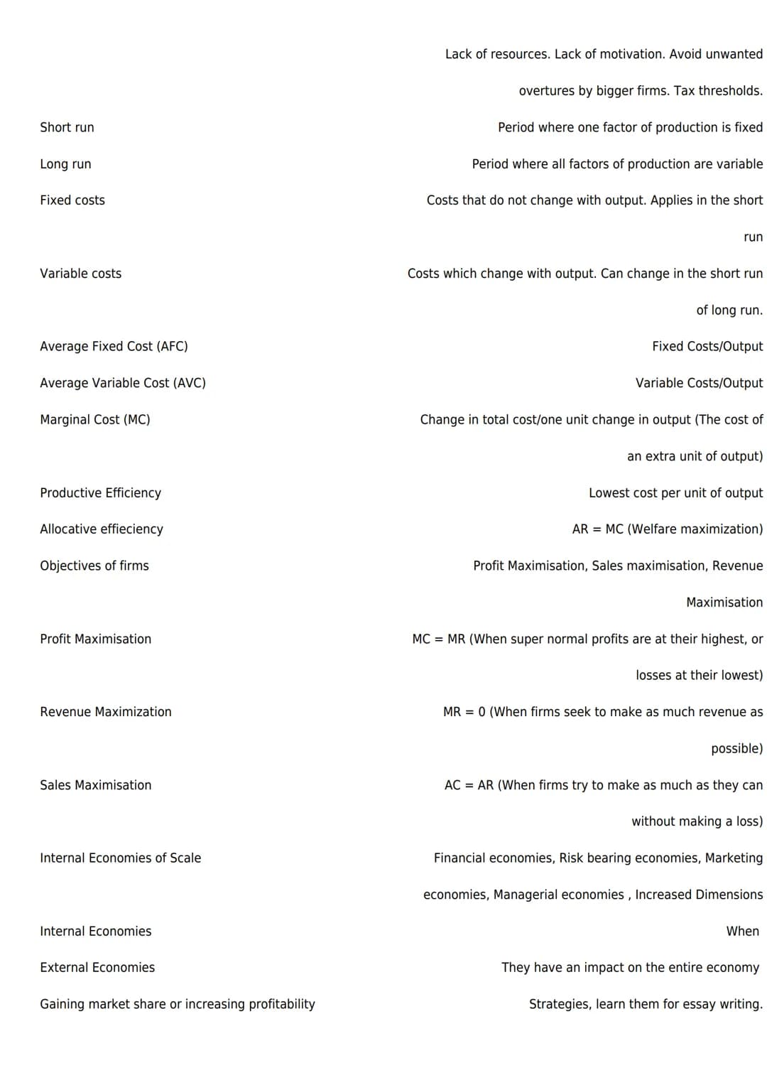 A Level Economics Edexcel Vocabulary
A translation sheet to help you learn all about A Level Economics Vocabulary
Horizontal Integration
Mer