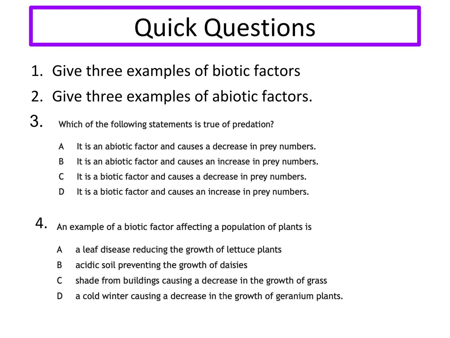 N5 Unit 3 KA2
Distribution of Organisms N5 biology course
1. Cell Biology
2. Multicellular Organisms
3. Life on Earth Unit 3 Life on Earth
1