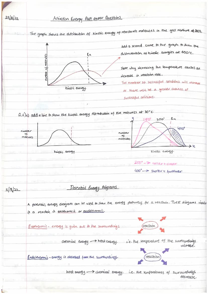 22/8/22
RATES OF REACTON
Finding the rate using time only :- Rate =
pressure
particle size
use of a catalyst
This example shows
the stages o