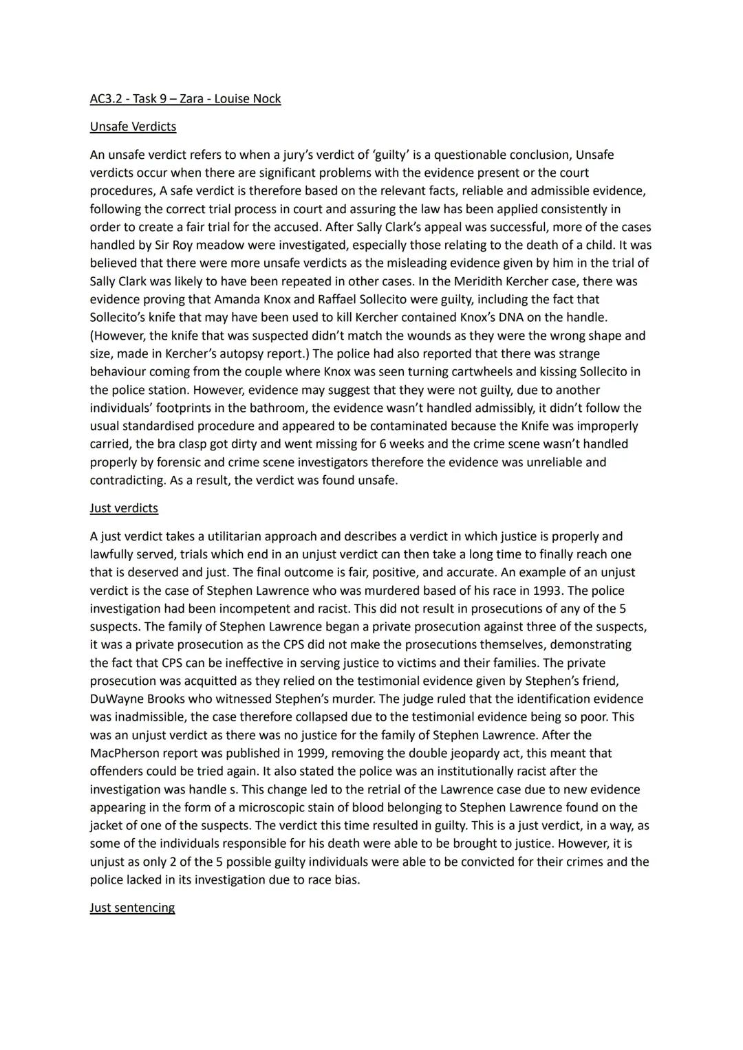 AC3.2 UNIT 3 CRIMINOLOGY