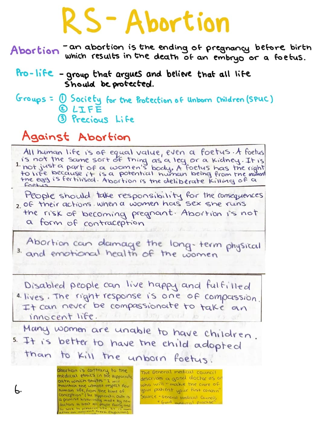 Abortion
Pro-life
Groups
RS-Abortion
-an abortion is the ending of pregnancy before birth
which results in the death of an embryo or a foetu