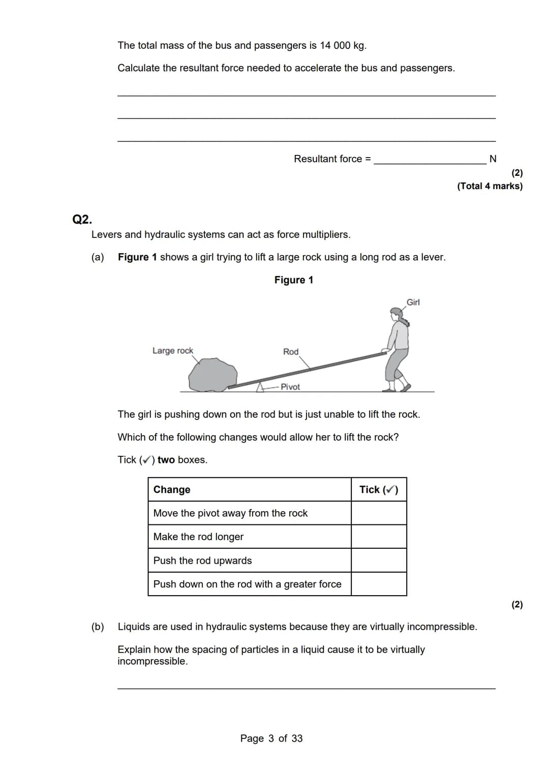 revise
with
harry
AQA Physics
Topic 5: Forces
Master Booklet
Answer the questions that are given to you, and you
can use the mark scheme pro