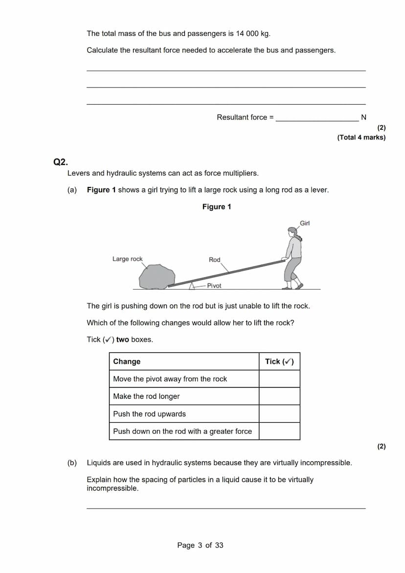 revise
with
harry
AQA Physics
Topic 5: Forces
Master Booklet
Answer the questions that are given to you, and you
can use the mark scheme pro