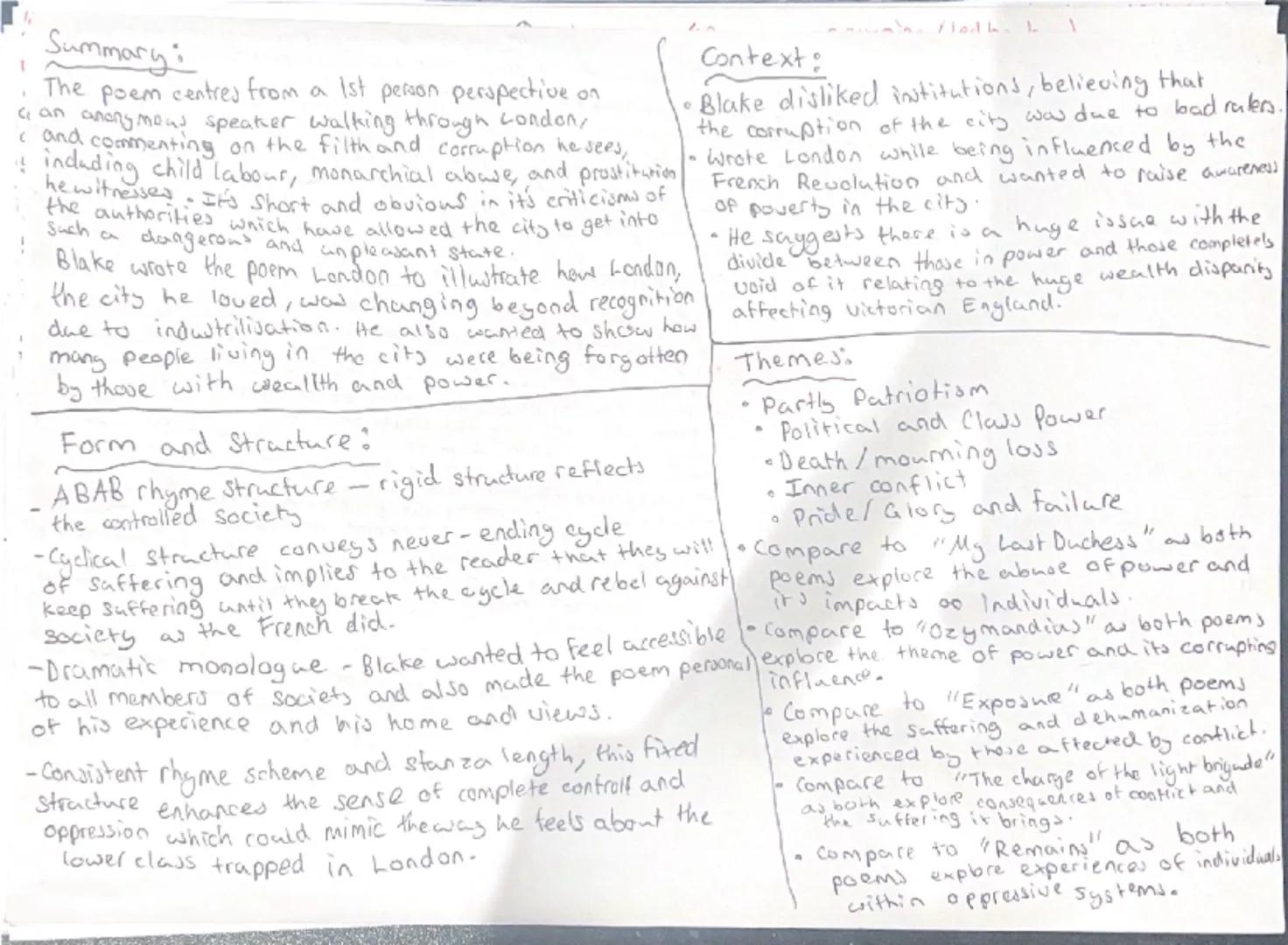 # Quotes

"The mind-forged manacles I hear!"
-metaphor of chains/chackles highlights
that the people are trapped in a continuous cycle and t