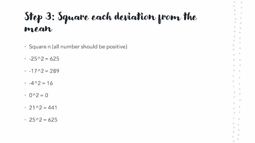 a° = 1 [a0]
Achet
tan
Standard Deviation
arcsin Meaning:
●
●
Measures the average amount that all scores deviate from the mean.
The standard