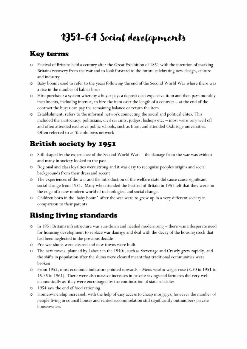 Key terms
o Stop go economics:
O
Balance of trade: difference between good that a country imports and exports - if a country imports
more th