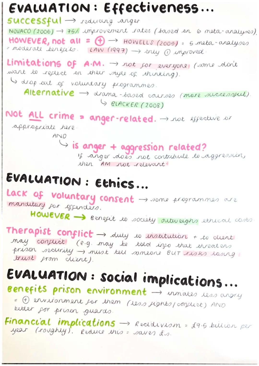 MOM : Anger Management...
The aims
(1) ST own = reduce anger + aggression in prisons
(2) LT own
= rehab + reduction of recidivism.
Key aims
