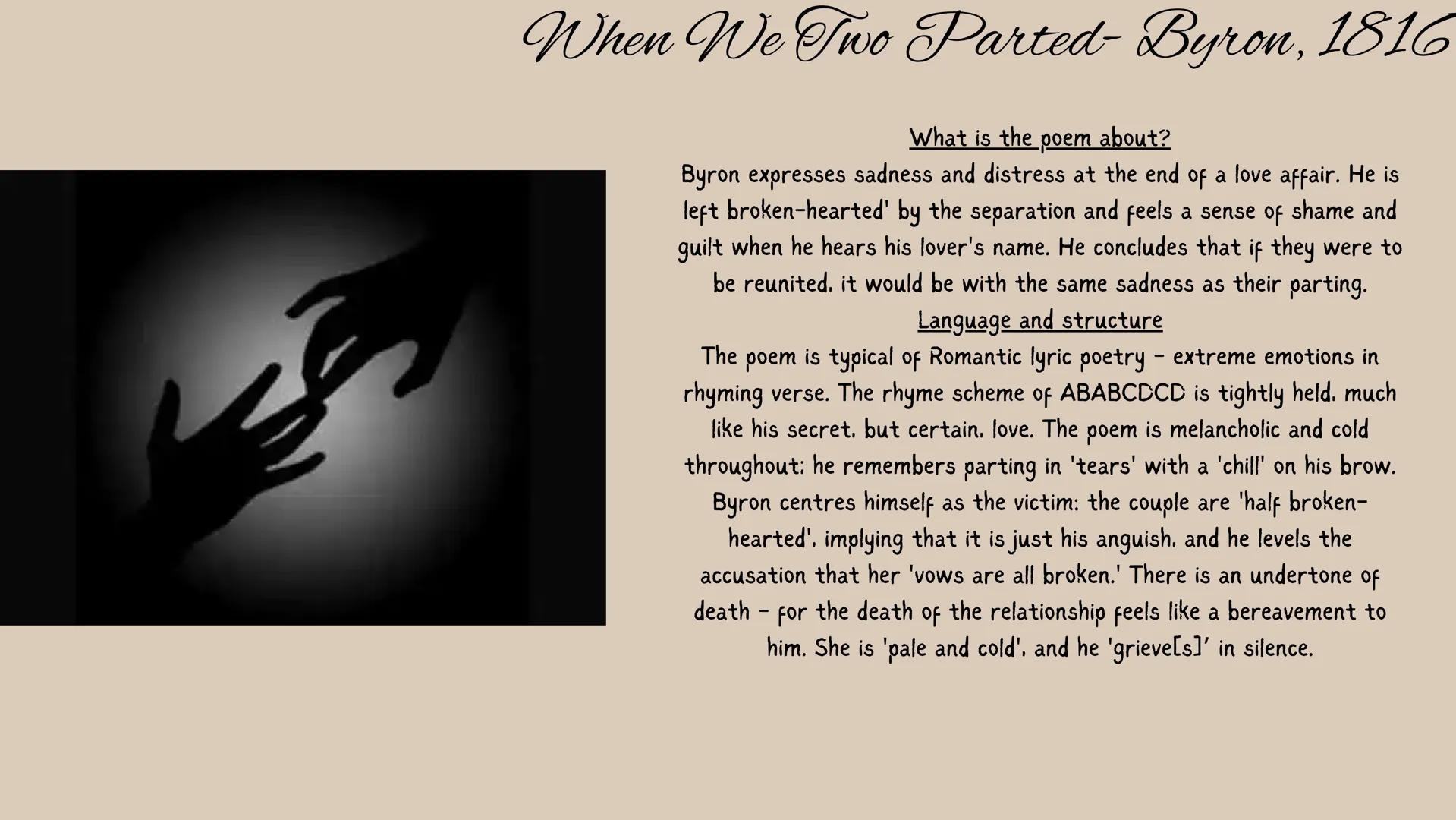 Love and Relationships
Poetry Anthology When We Two Parted
Love's Philosophy
Porphyria's Lover
Sonnet 29
Neutral Tones
The Farmer's Bride
Wa