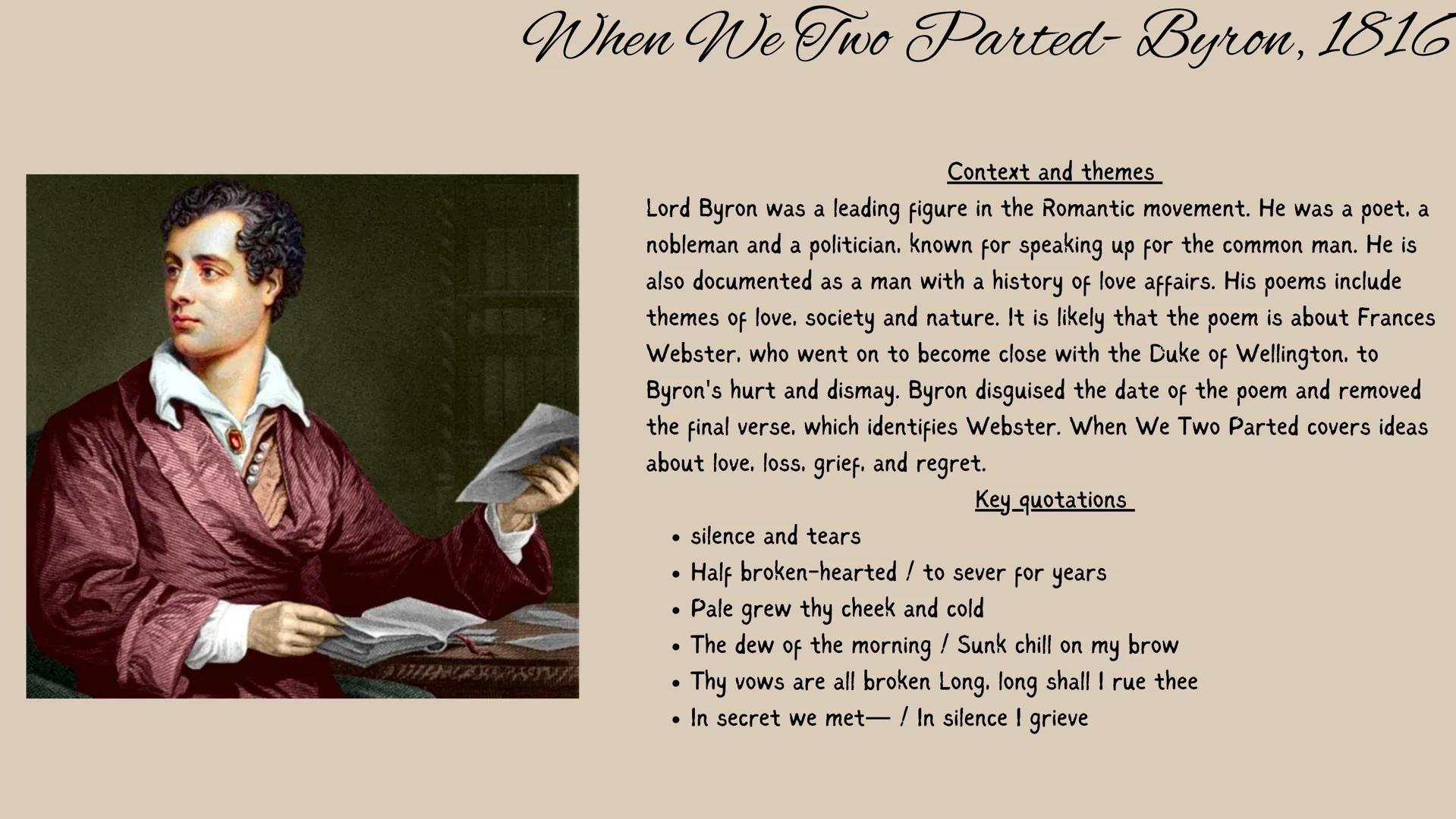 Love and Relationships
Poetry Anthology When We Two Parted
Love's Philosophy
Porphyria's Lover
Sonnet 29
Neutral Tones
The Farmer's Bride
Wa