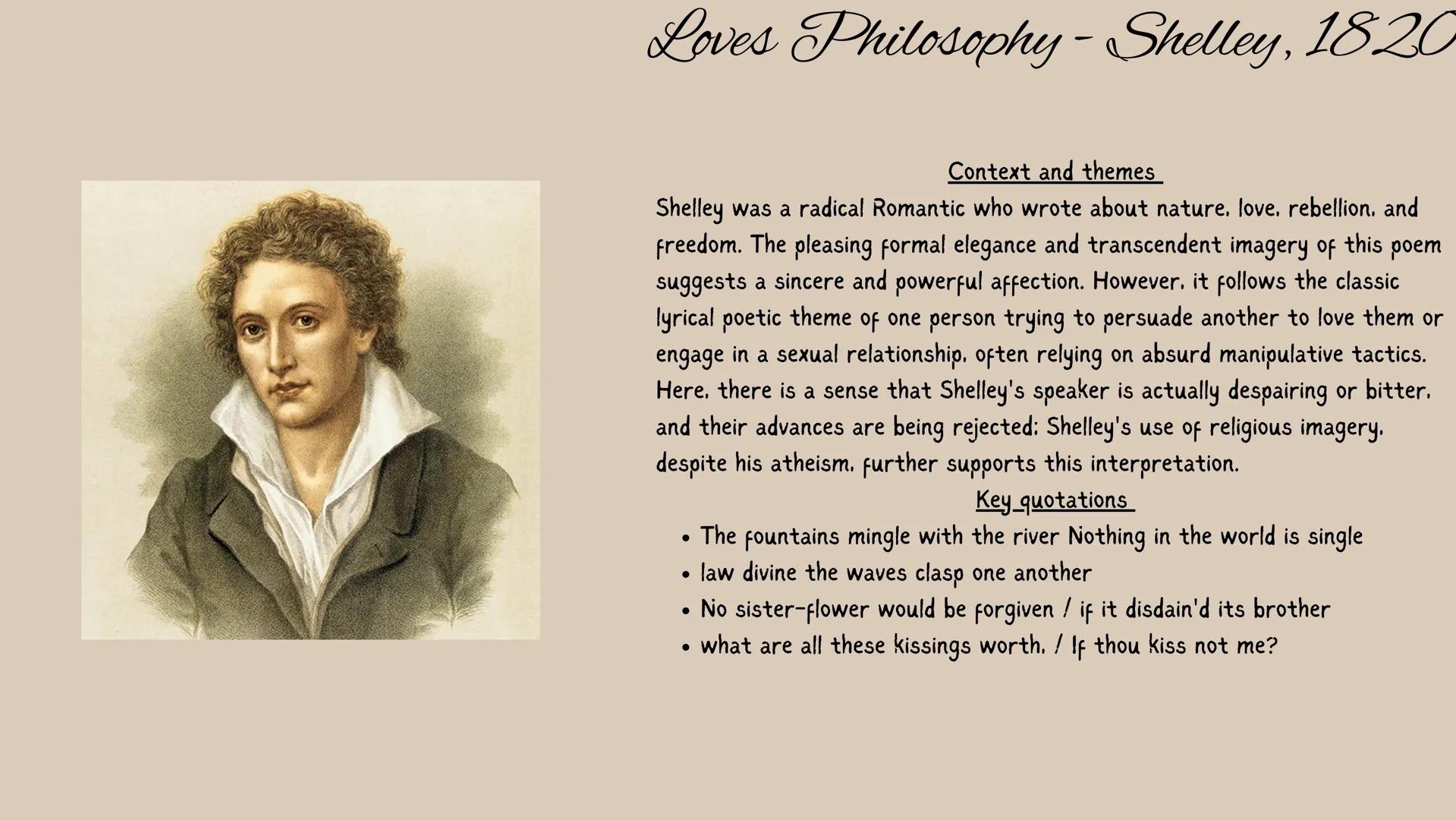 Love and Relationships
Poetry Anthology When We Two Parted
Love's Philosophy
Porphyria's Lover
Sonnet 29
Neutral Tones
The Farmer's Bride
Wa