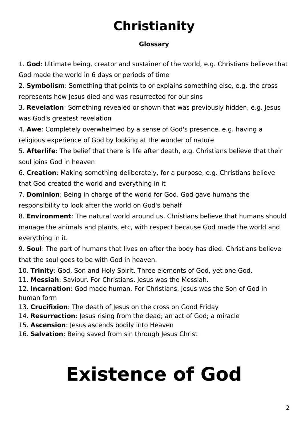 # Study of Christianity

## Beliefs and teachings

![Key Image](image.png)

### Key concepts

**Omnibenevolent** - The state of being all-lo