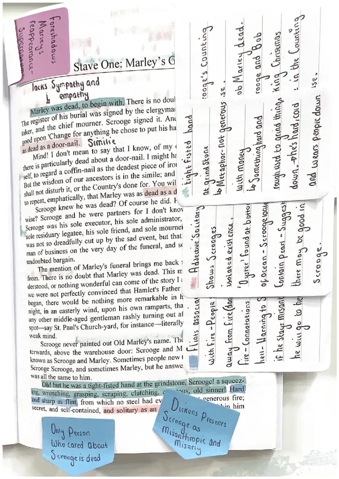 A Christmas Carol Stave 1 Summary with Annotations and Questions