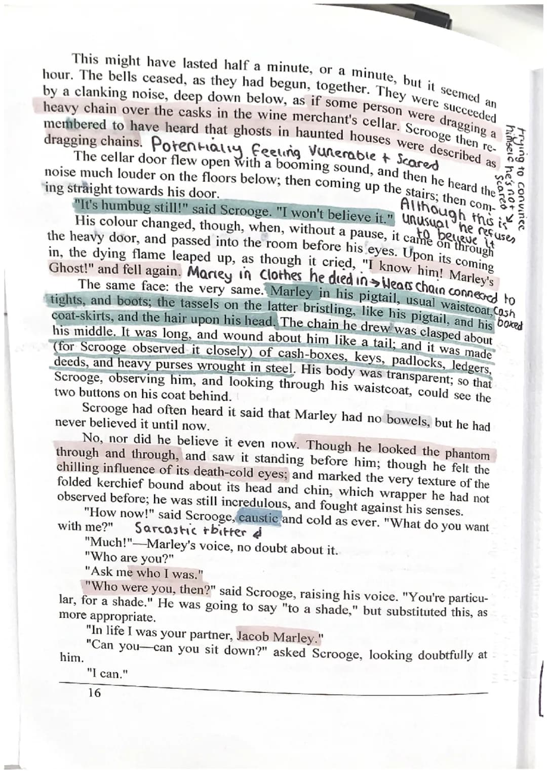 Supergat
Peappearance-
Marleys
foreshadows
Stave One: Marley's G
Tacks Sympathy and
į empathy
Marley was dead, to begin with. There is no do
