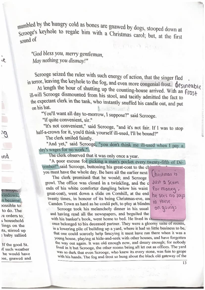 Supergat
Peappearance-
Marleys
foreshadows
Stave One: Marley's G
Tacks Sympathy and
į empathy
Marley was dead, to begin with. There is no do