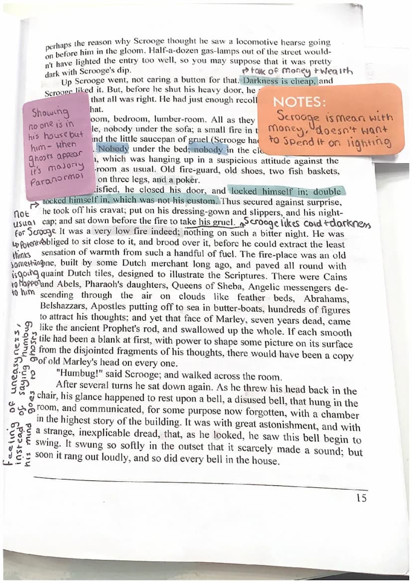 Supergat
Peappearance-
Marleys
foreshadows
Stave One: Marley's G
Tacks Sympathy and
į empathy
Marley was dead, to begin with. There is no do