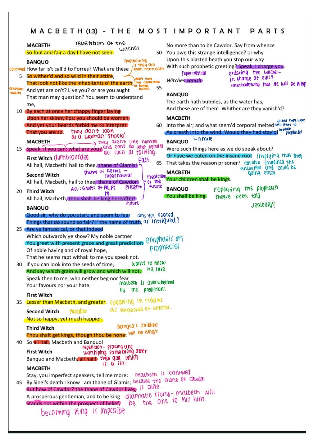 Macbeth act 1 scene 3 annotations