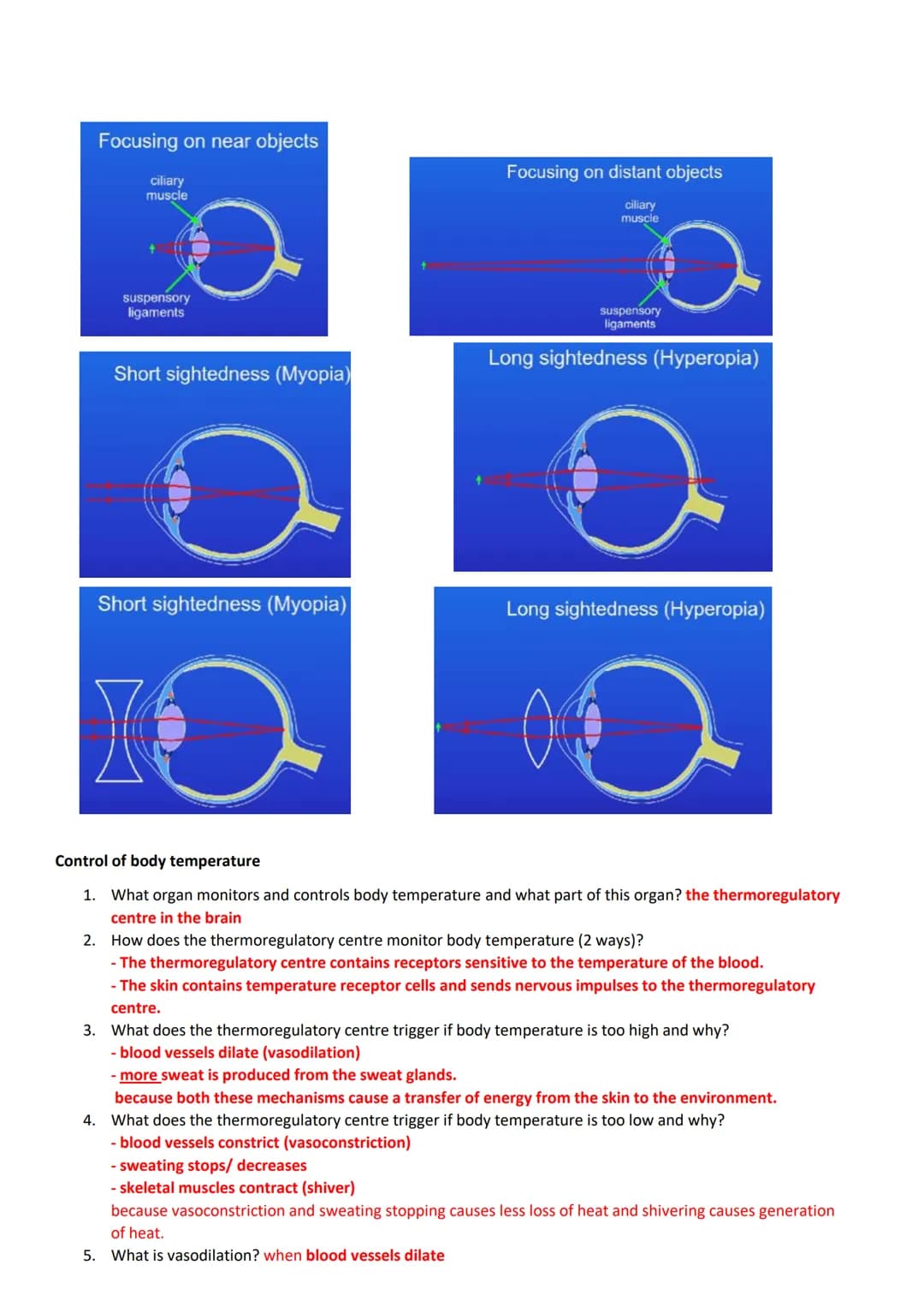 4.5 Homeostasis and response
Cells in the body can only survive within narrow physical and chemical limits. They require a constant
temperat
