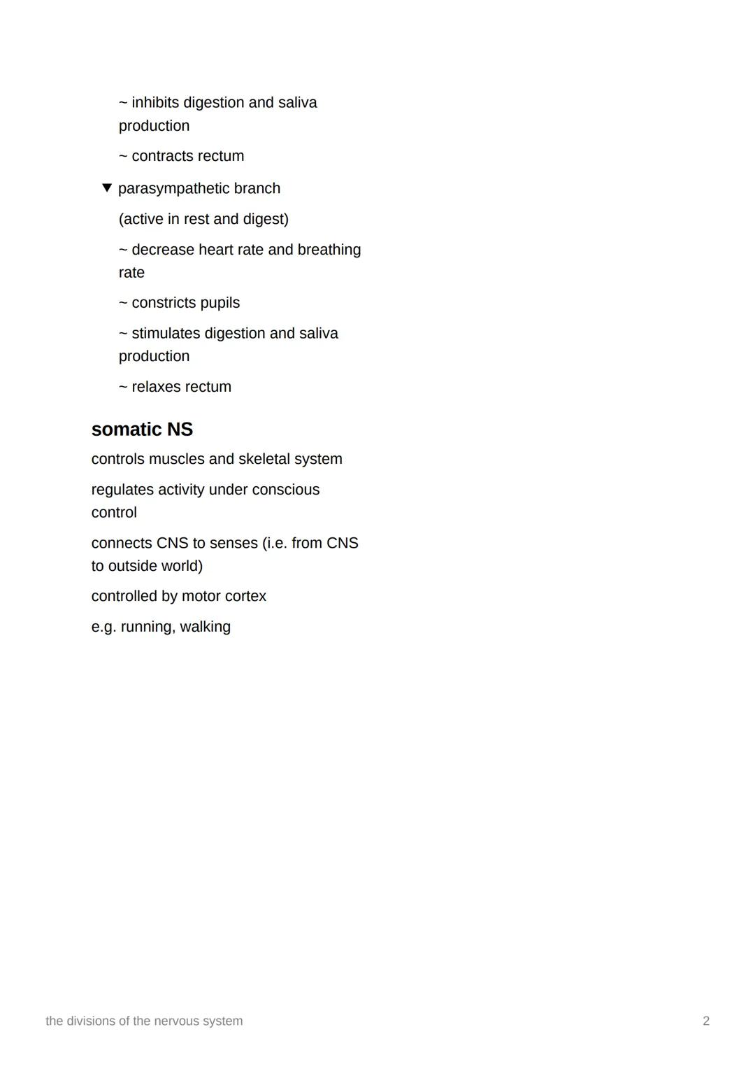 2
the divisions of the nervous
system
nervous system: a system designed to collect, process and respond to
information. it coordinates with 