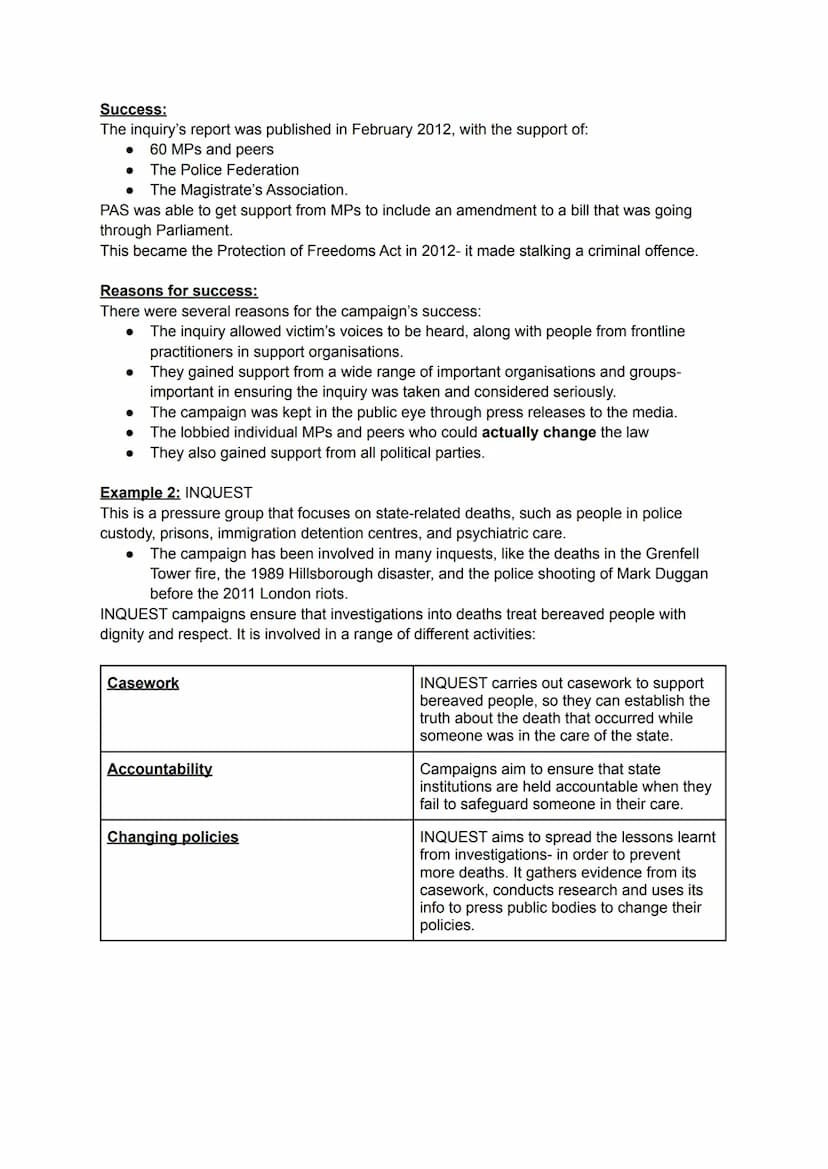 AC 4.3: Discuss how campaigns affect policy making.
Campaigns aim to affect policy making. This could be to change a law to make a certain a