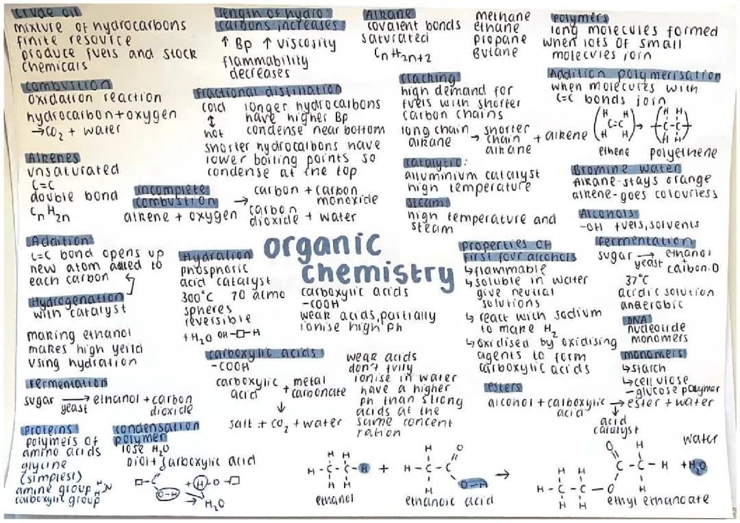 Organic chemistry mindmap 