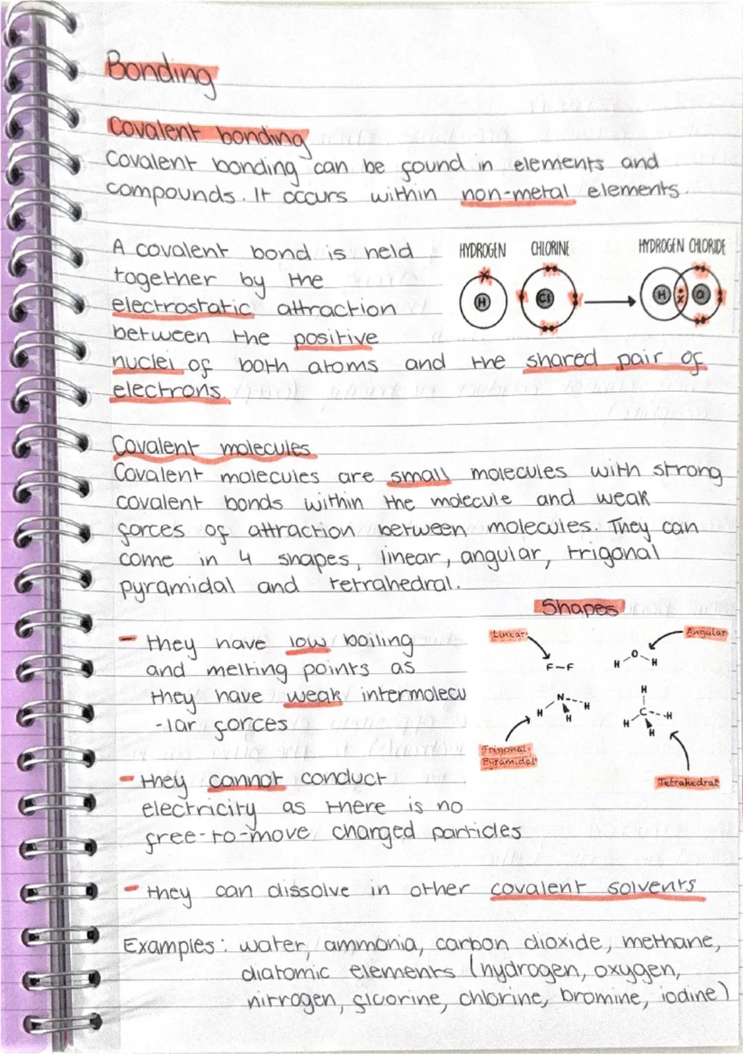 nat 5 chemistry - bonding