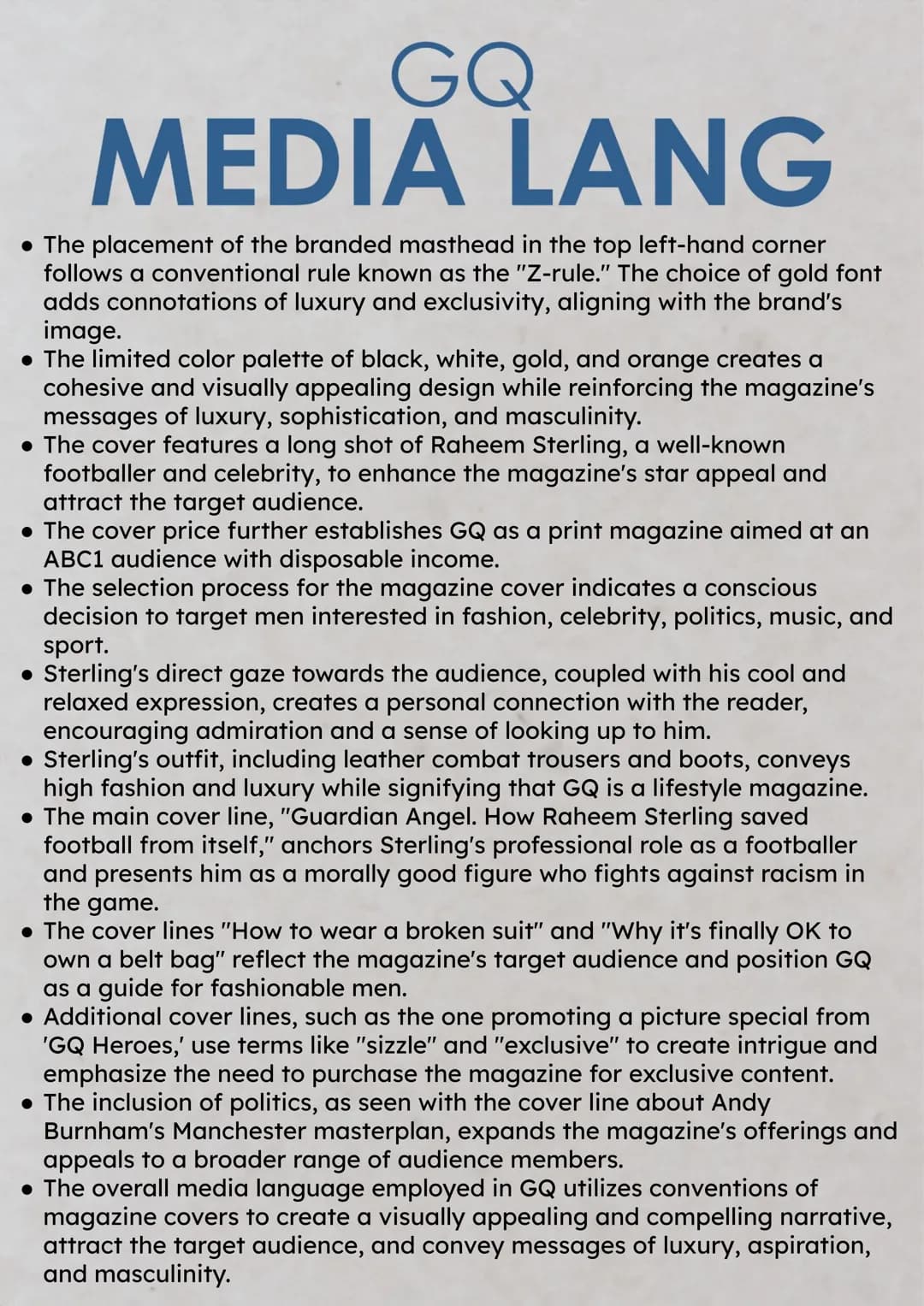Media
EDUQAS GCSE 2024
MEDIA STUDIES
PAPER ONE NOTES SECTION A
PRIDE
CELEBRATING 24 YEARS AT THE TOP!
PR
NOVEMBER 2015 £3
FAILED BY
FEMINISM