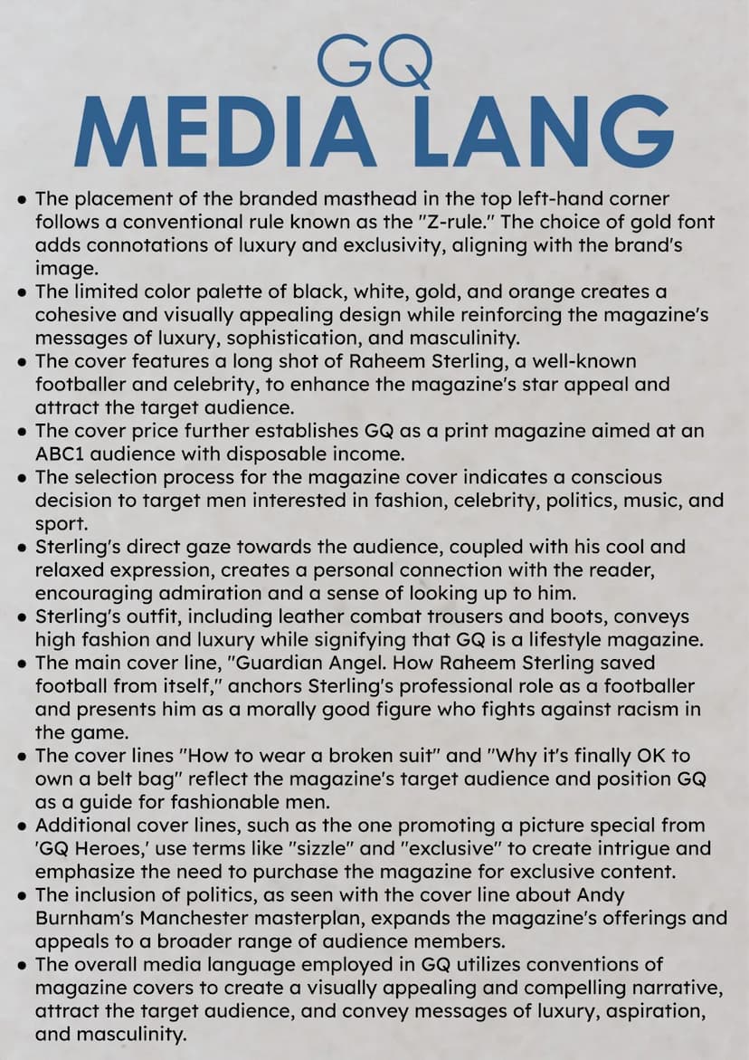 Media
EDUQAS GCSE 2024
MEDIA STUDIES
PAPER ONE NOTES SECTION A
PRIDE
CELEBRATING 24 YEARS AT THE TOP!
PR
NOVEMBER 2015 £3
FAILED BY
FEMINISM