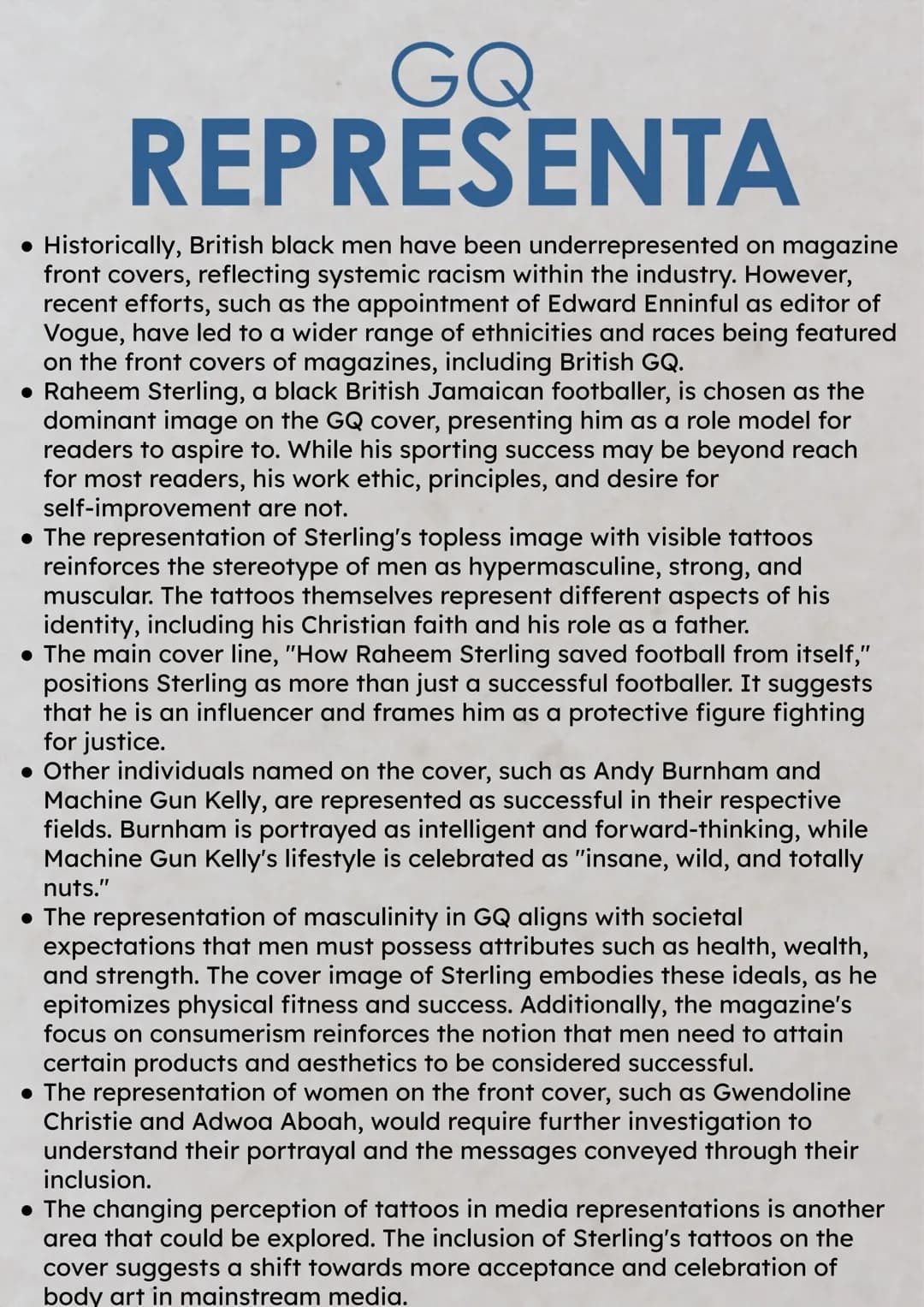 Media
EDUQAS GCSE 2024
MEDIA STUDIES
PAPER ONE NOTES SECTION A
PRIDE
CELEBRATING 24 YEARS AT THE TOP!
PR
NOVEMBER 2015 £3
FAILED BY
FEMINISM