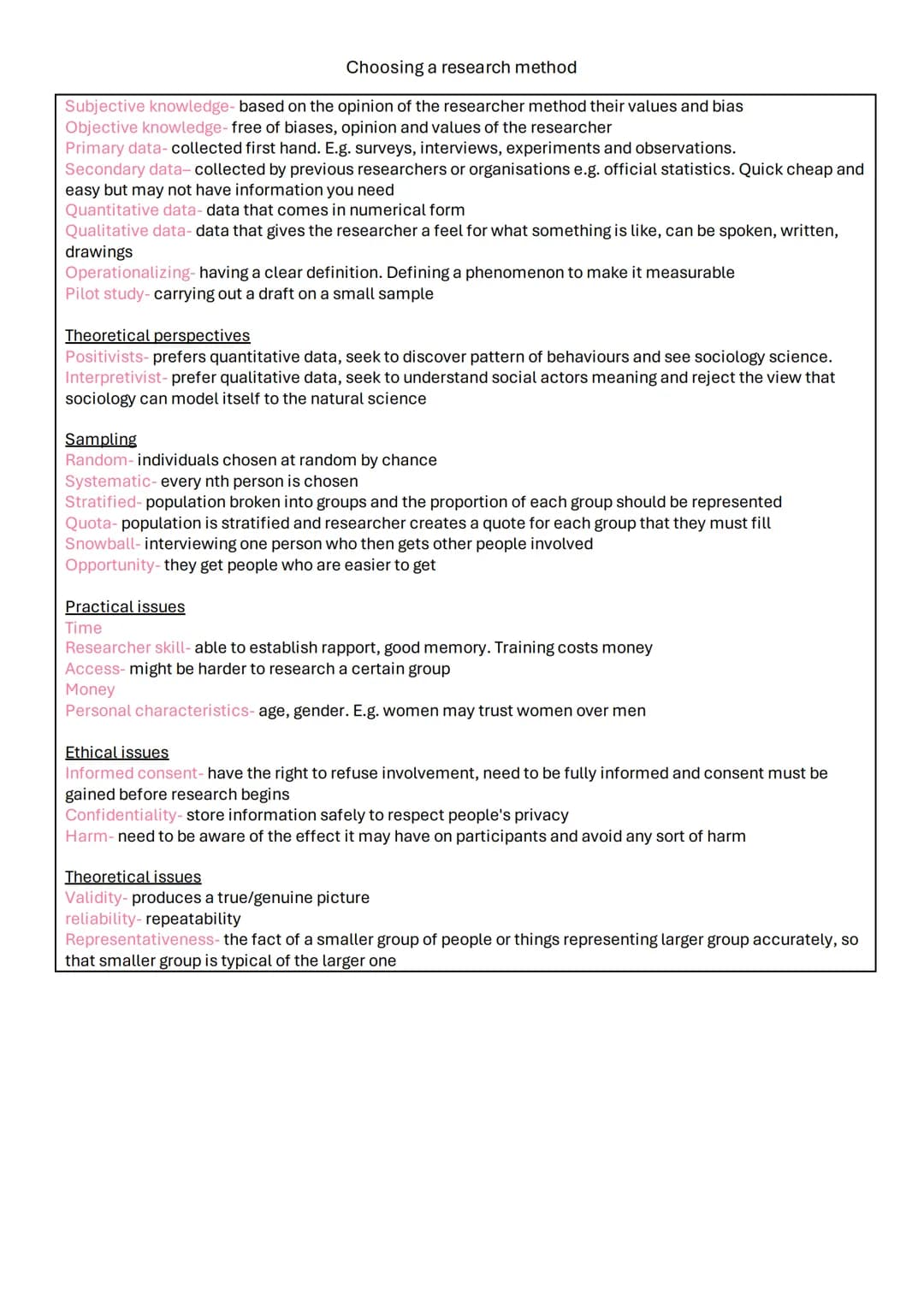 Research methods
Choosing a research method - page 2
Questionnaires - page 3
Experiments - page 4
Interviews - page 5
Participant observatio