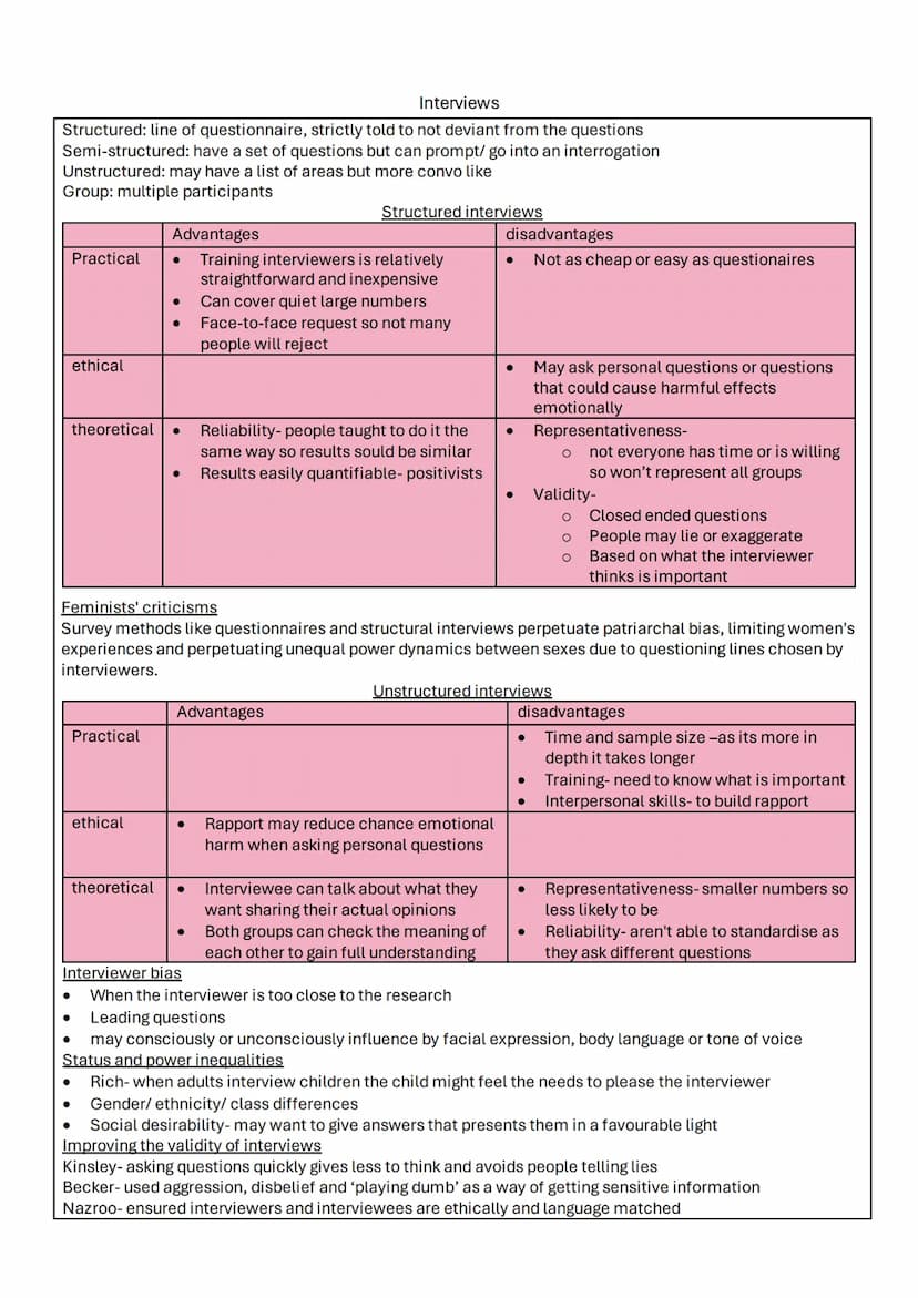 Research methods
Choosing a research method - page 2
Questionnaires - page 3
Experiments - page 4
Interviews - page 5
Participant observatio