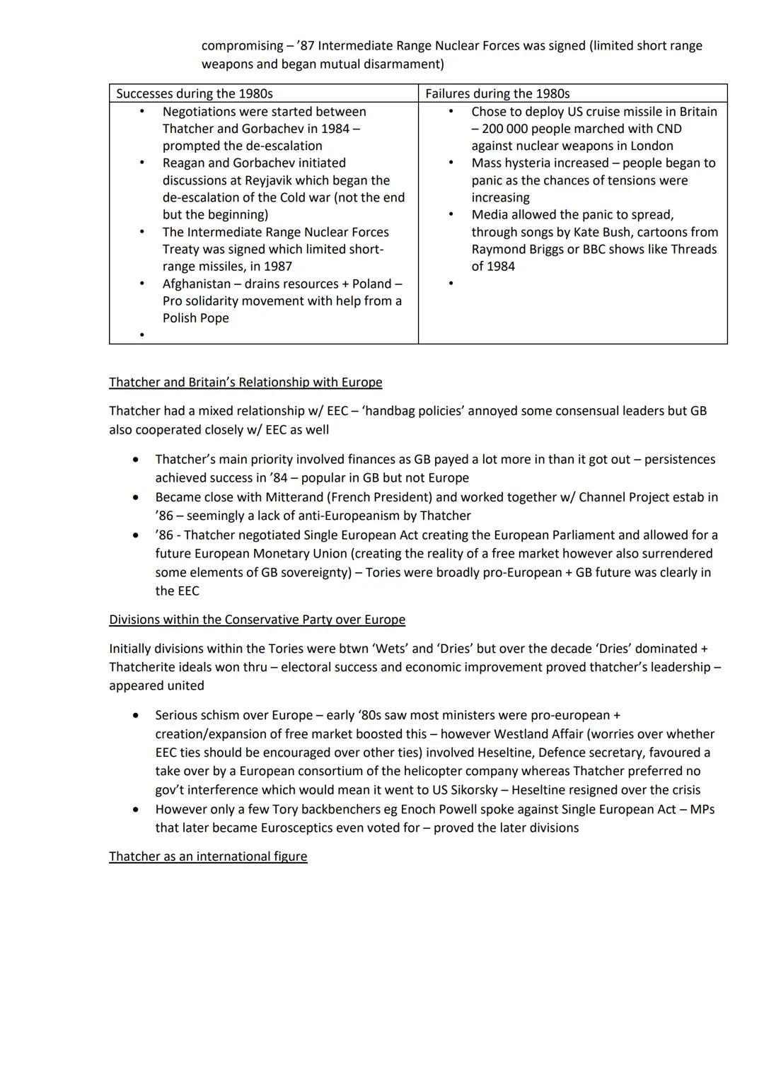 # The 'Special Relationship' with USA

Strong bond btwn Thatcher and Reagan - personal, ideological and raised in generations shaped by WW2 