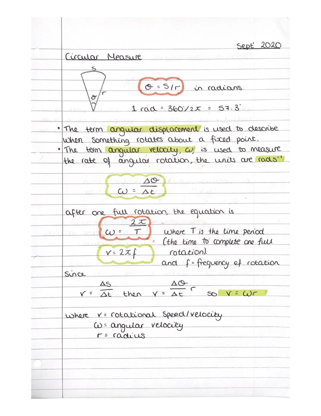 Further Mechanics - Circular Motion