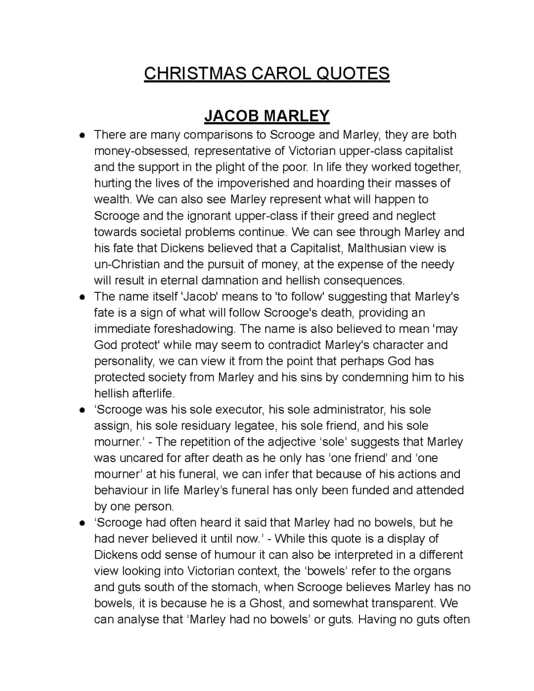 Jacob Marley Quotes - A Christmas Carol