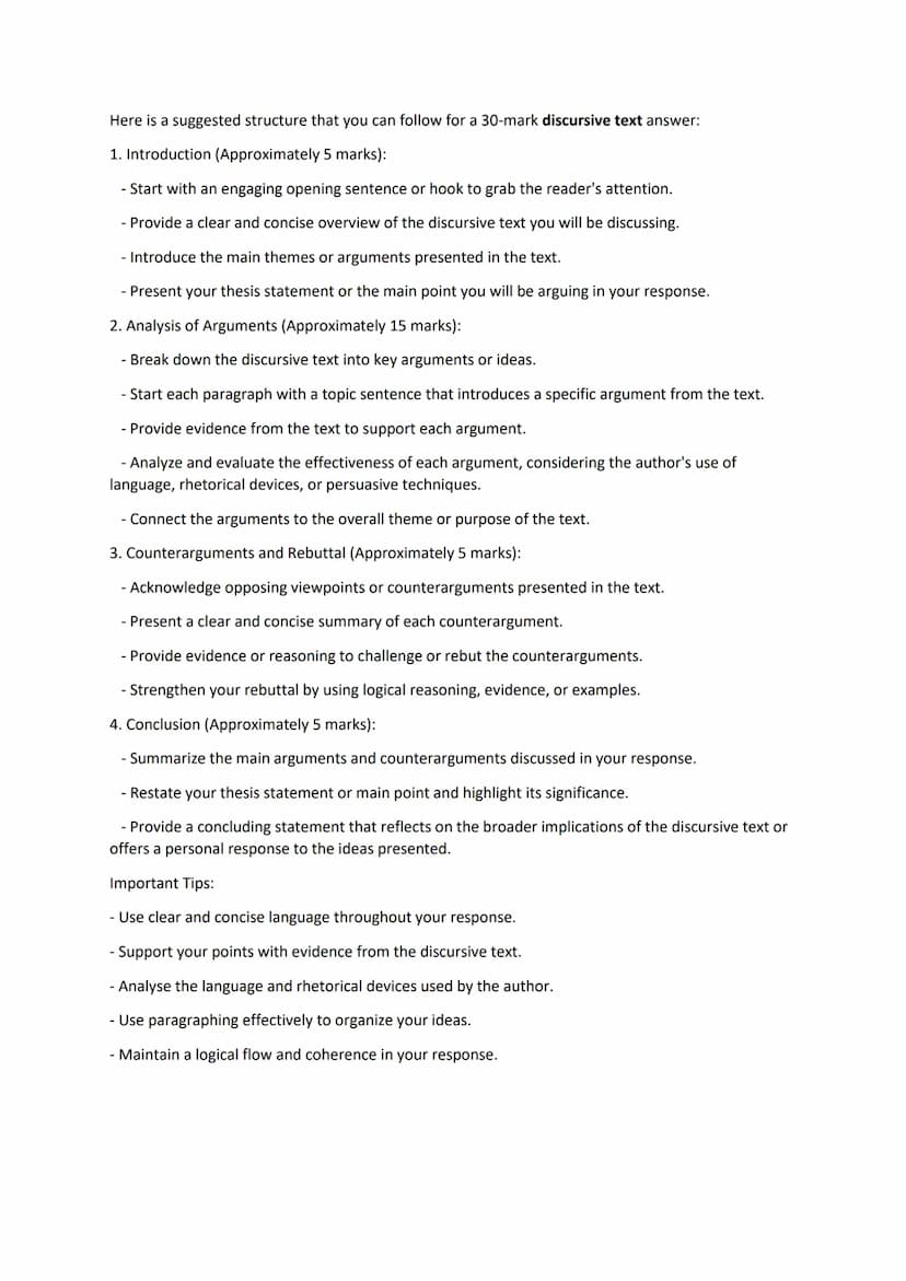 When structuring an answer for a 30-mark opinion article on the AQA board A-level English
Language exam
1. Introduction (approximately 2-3 m