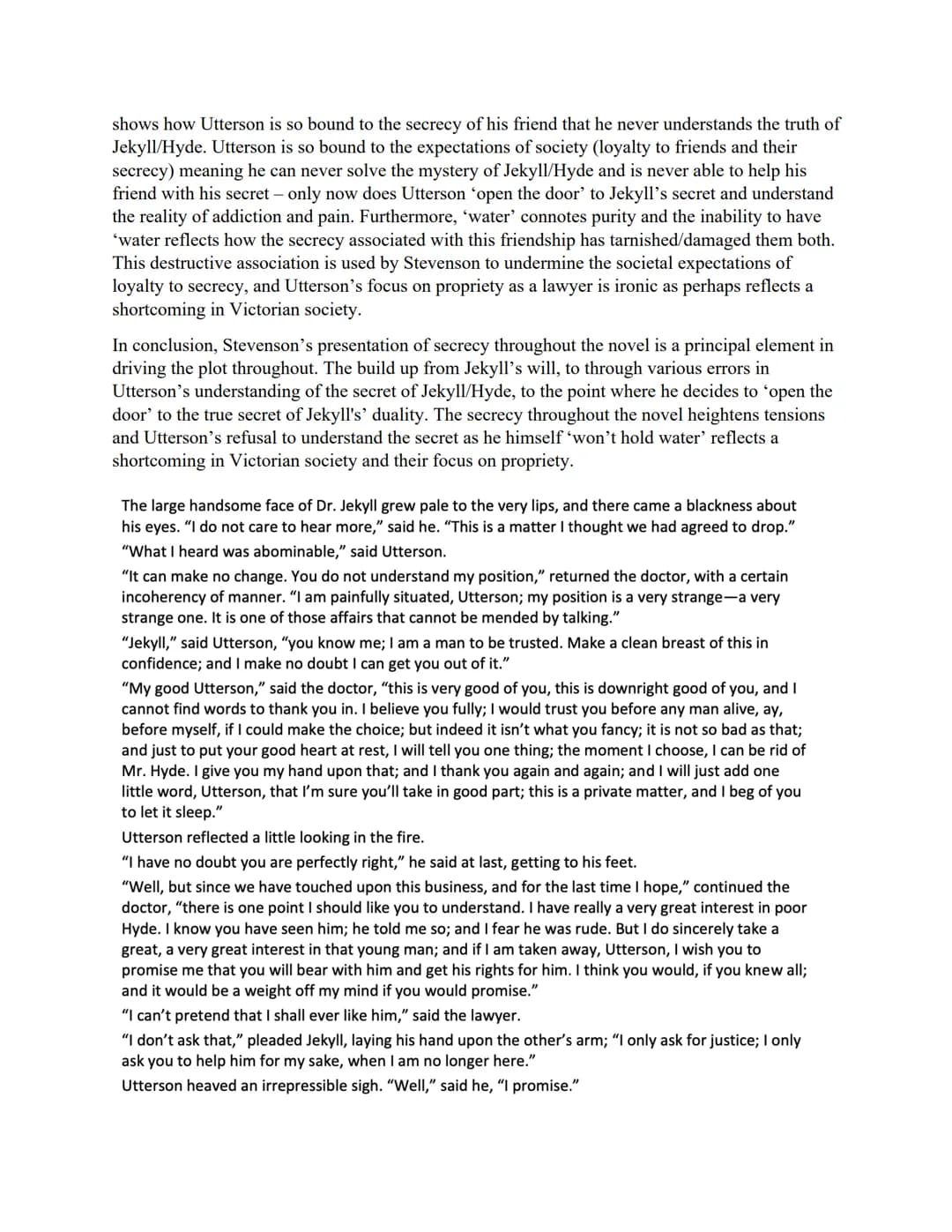 GCSE AQA English Literature
Dr Jekyll and Mr Hyde by RL Stevenson - practice essays with extracts
"Well, it was this way," returned Mr Enfie