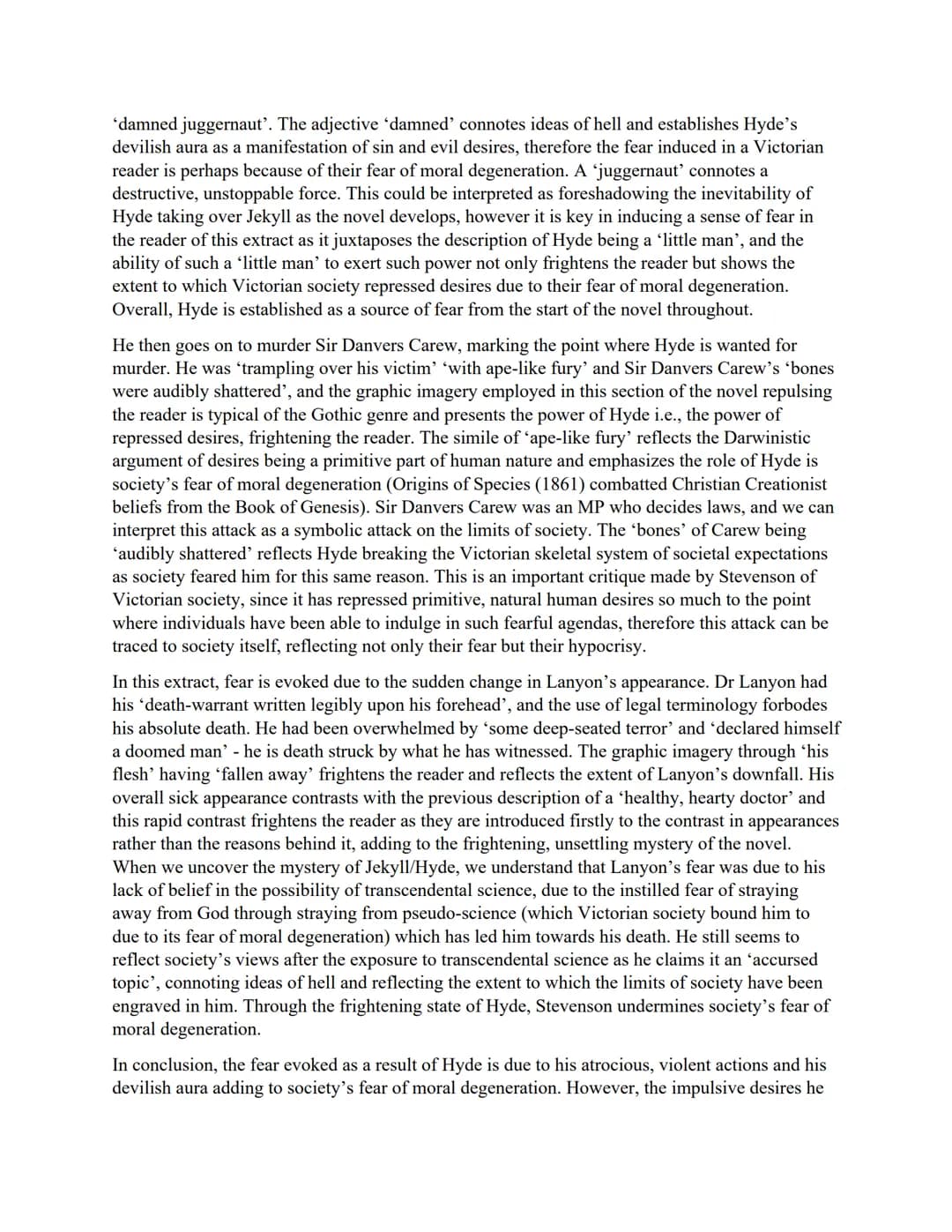 GCSE AQA English Literature
Dr Jekyll and Mr Hyde by RL Stevenson - practice essays with extracts
"Well, it was this way," returned Mr Enfie