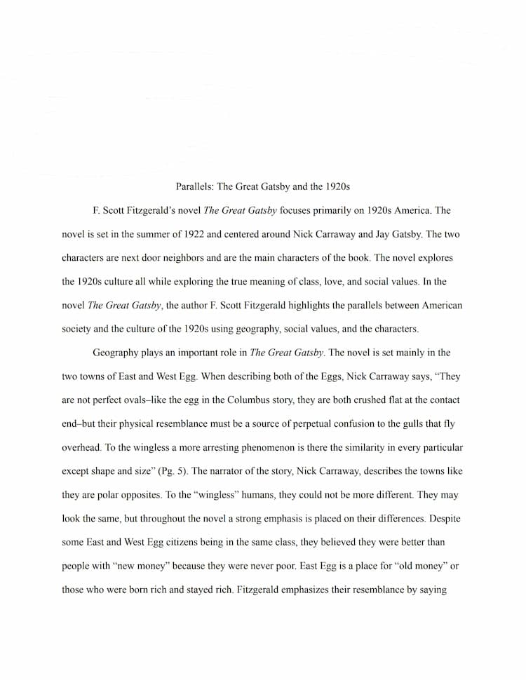 Know Parallels: The Great Gatsby and the 1920s thumbnail