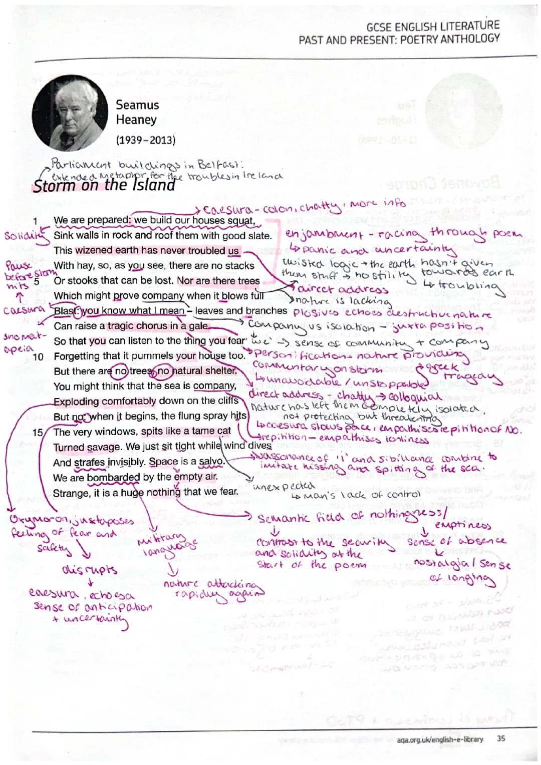 Storm on the Island annotations