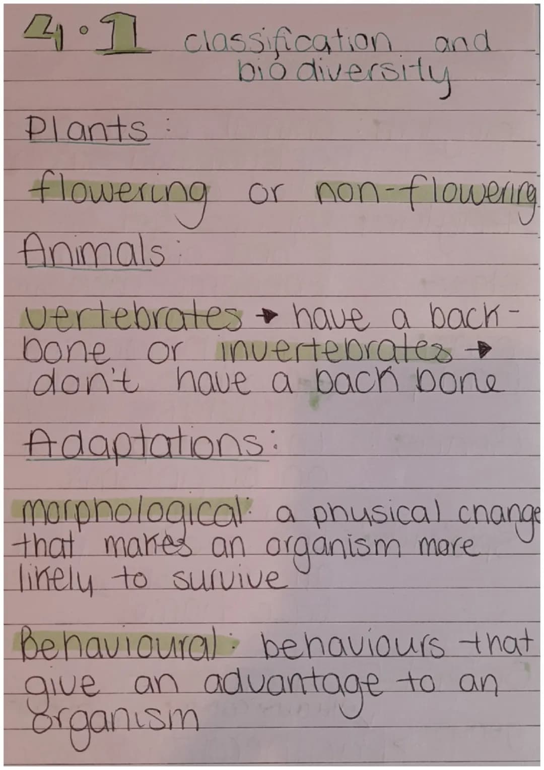 21.11 classification and
bió diversity
Plants
flowering
Animals
or non-flowering
vertebrates have a back-
bone or invertebrates +
don't have