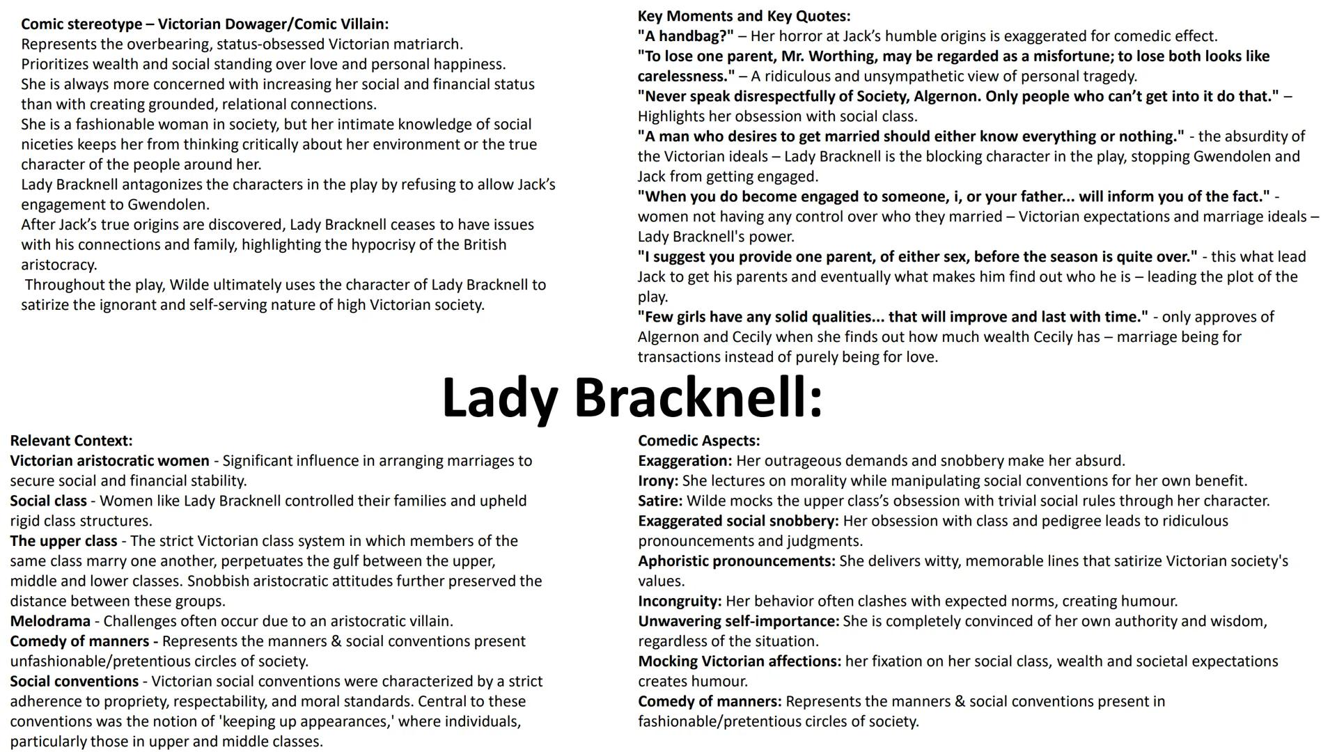 'The Importance of Being Earnest' - Character Profiles: --- OCR Start ---
Comic stereotype - Country ingenue:
Cecily is presented as very na