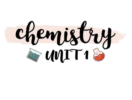 Know Unit 1: chemical changes and structure  thumbnail